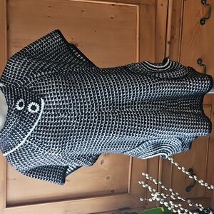 Diva Designs Knit Asymmetrical Button Collar Sweater Tunic Size S/ M